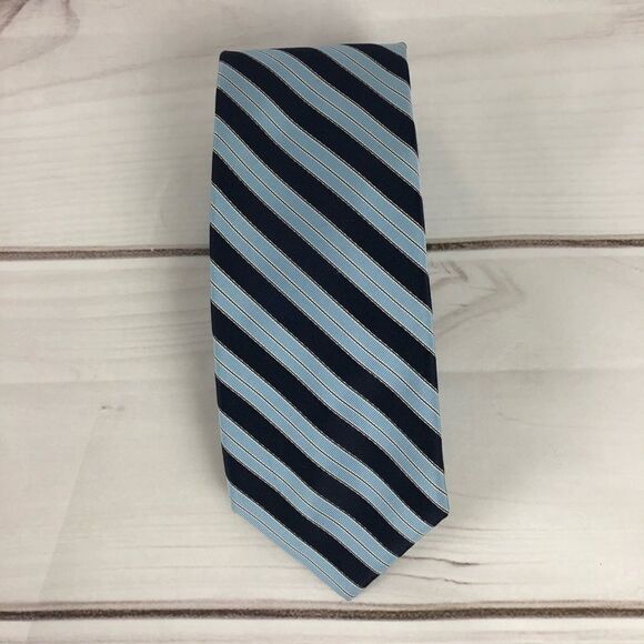 SALE Eagle Blue Striped Necktie - Picture 1 of 7